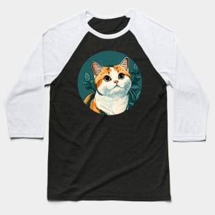 Funny Fat Cat - Chonk Meme Cat Baseball T-Shirt